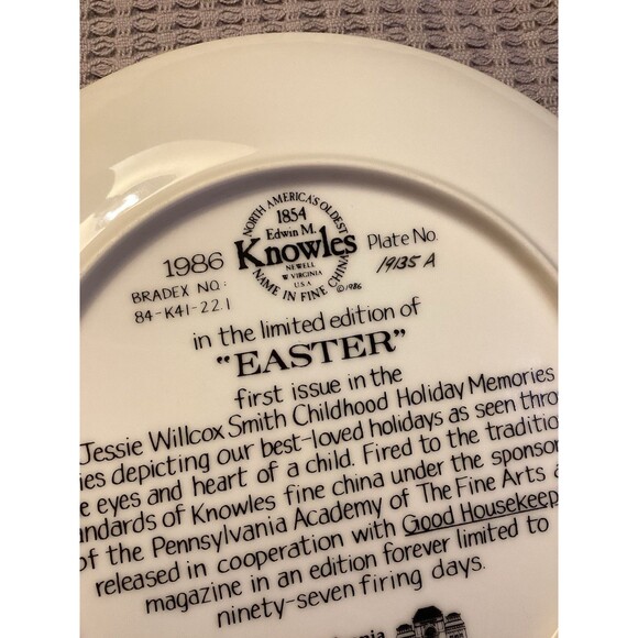 Easter First Edition Jessie Wilcox Smith Childhood Memories Collectors Plate - Picture 9 of 11